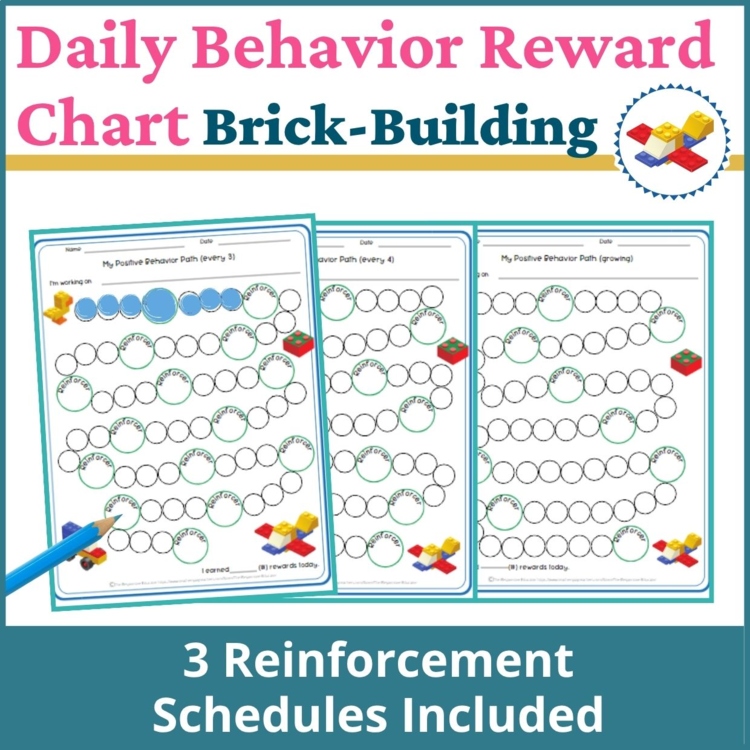 Brick-Building Student Daily Behavior Incentive Reward Chart Reinforcement