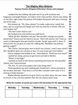 Reading Fluency Bundle TUCK EVERLASTING/MIGHTY MISS/FROM THE MIXED Boost Fluency, image 3