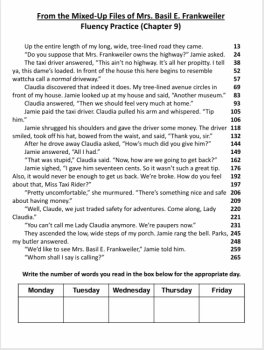 Reading Fluency Bundle TUCK EVERLASTING/MIGHTY MISS/FROM THE MIXED Boost Fluency, image 4