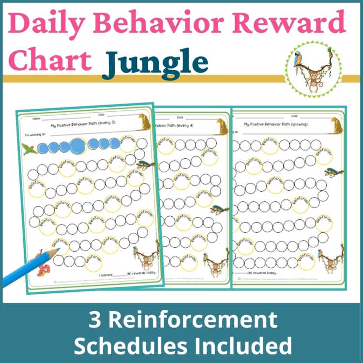 Jungle Student Daily Behavior Incentive Reward Chart Student Reinforcement
