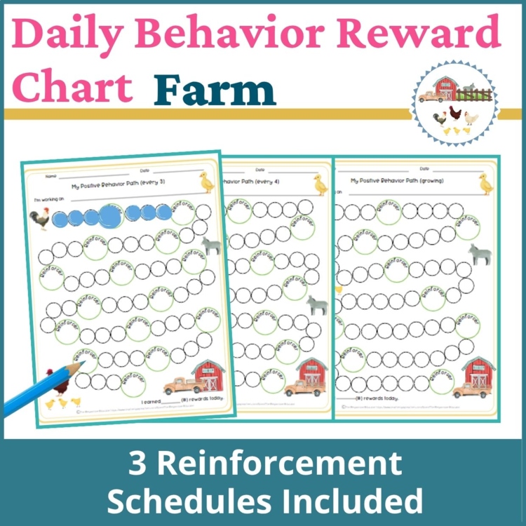 Farm Student Daily Behavior Incentive Reward Chart Student Reinforcement
