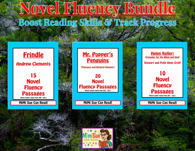 Reading Fluency Bundle FRINDLE/MR. POPPER'S/HELEN Boost Fluency & Comprehension