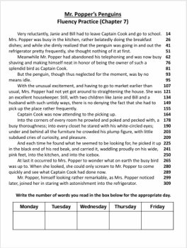 Reading Fluency Bundle FRINDLE/MR. POPPER'S/HELEN Boost Fluency & Comprehension, image 3