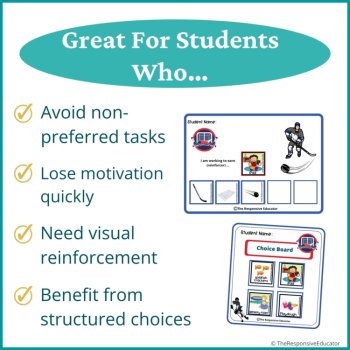 Hockey Student Behavior Token Board Reinforcement I Am Working For Reward System, image 3