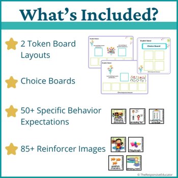 Flowers Student Behavior Token Board I Am Working For Reward System, image 2