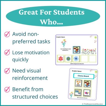 Flowers Student Behavior Token Board I Am Working For Reward System, image 3