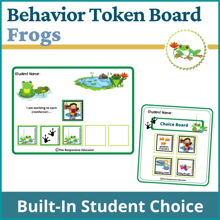 Frogs Student Behavior Token Board I Am Working For Reward System
