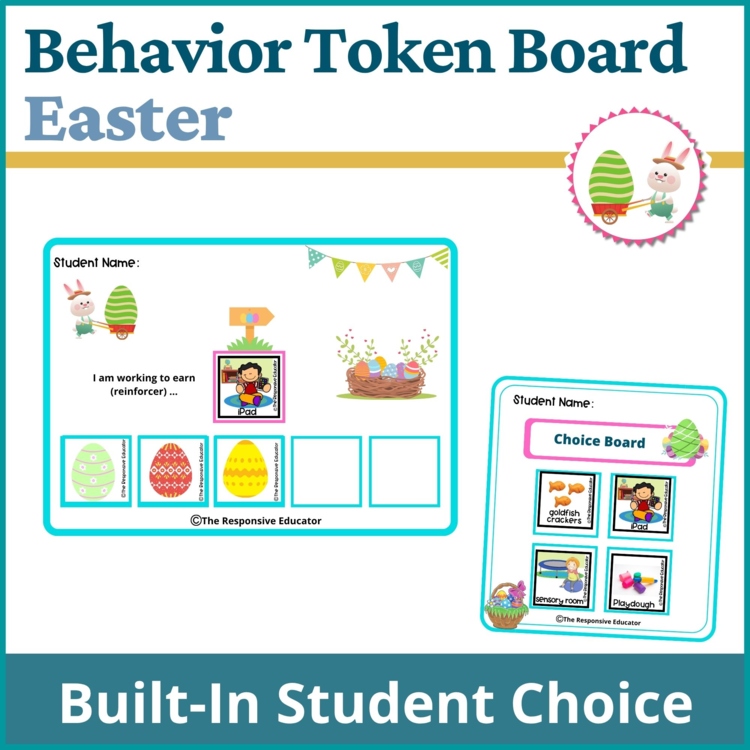 Easter Student Behavior Token Board I Am Working For Reward System