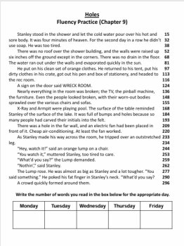Reading Fluency Bundle HOLES/HATCHET/BUD NOT BUDDY Boost Fluency & Comprehension, image 2