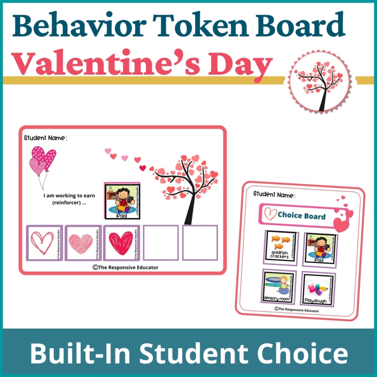 Valentine's Day Student Behavior Token Board I Am Working For Reward System