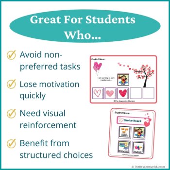Valentine's Day Student Behavior Token Board I Am Working For Reward System, image 3