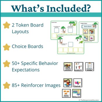 Dinosaurs Student Behavior Token Board I Am Working For Reward System, image 2