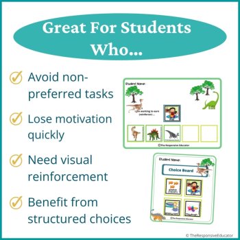 Dinosaurs Student Behavior Token Board I Am Working For Reward System, image 3