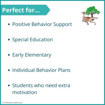 Dinosaurs Student Behavior Token Board I Am Working For Reward System, image 4