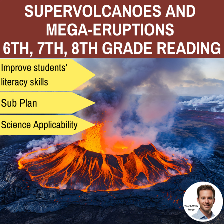 Supervolcanoes & Mega-Eruptions Reading | 6th, 7th, 8th Grade | Pyroclastic Flow