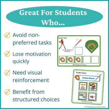 Baseball Student Behavior Token Board I Am Working For Reward System, image 3