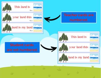 This Land Is Your Land Lyric Sequencing Cards  Hands-On Literacy & Music Game, image 2