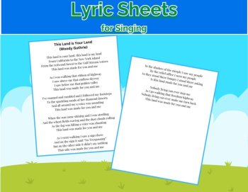 This Land Is Your Land Lyric Sequencing Cards  Hands-On Literacy & Music Game, image 3