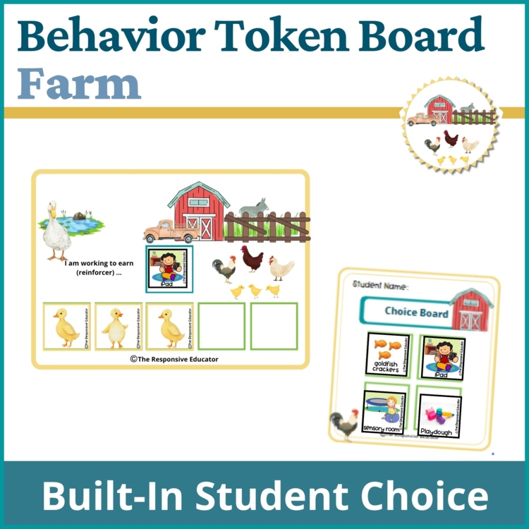 Farm Student Behavior Token Board I Am Working For Reward System