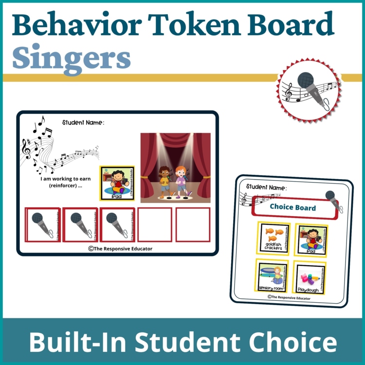 Singers Student Behavior Token Board I Am Working For Reward System
