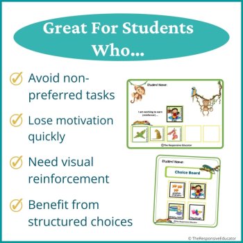Jungle Student Behavior Token Board Reinforcement I Am Working For Reward System, image 3