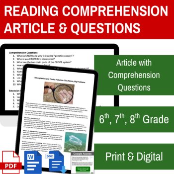 Microplastics & Plastic Pollution Reading | 6th, 7th, 8th Grade | Human Impact, image 2