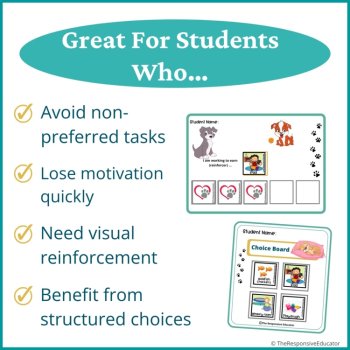 Puppies Student Behavior Token Board I Am Working For Reward System, image 3