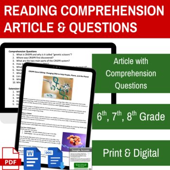 CRISPR Gene Editing: Changing DNA to Help Everyone Reading | 6th, 7th, 8th Grade, image 2