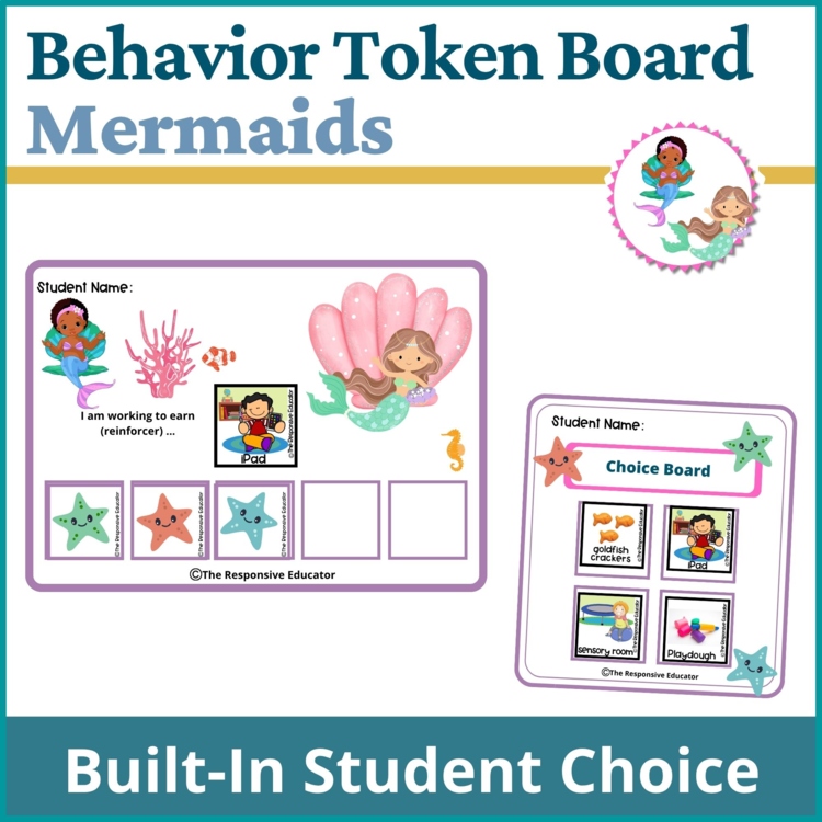 Mermaids Student Behavior Token Board I Am Working For Reward System