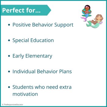 Mermaids Student Behavior Token Board I Am Working For Reward System, image 4