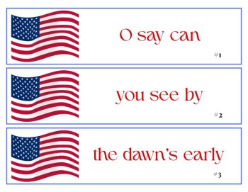 Star-Spangled Banner Song Lyric Sequencing, image 2