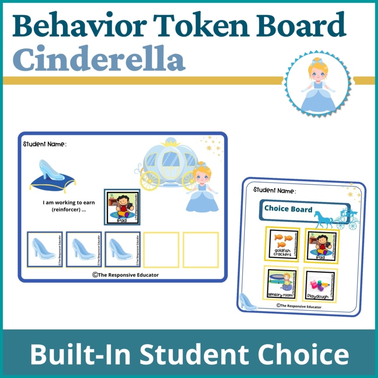Cinderella Student Behavior Token Board I Am Working For Reward System