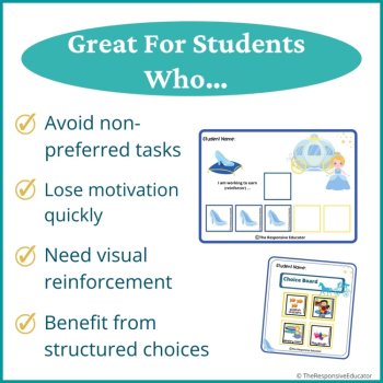 Cinderella Student Behavior Token Board I Am Working For Reward System, image 3