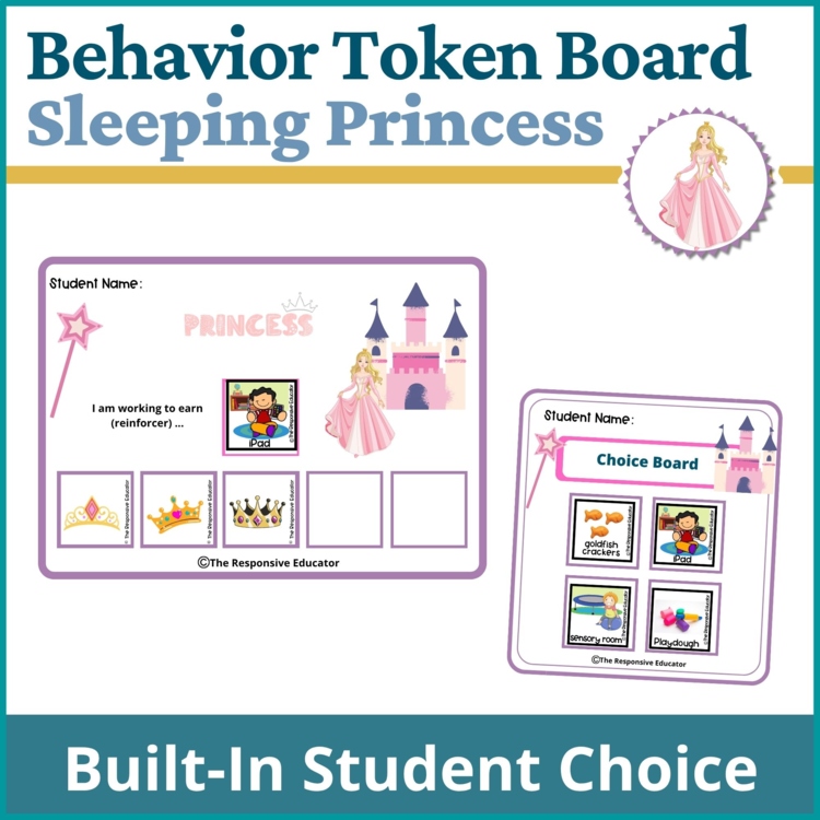 Sleeping Princess Student Behavior Token Board I Am Working For Reward System