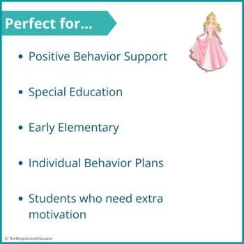 Sleeping Princess Student Behavior Token Board I Am Working For Reward System, image 4