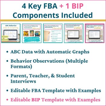 Functional Behavioral Assessment Form, ABC Data Sheet, Behavior Plan Template, image 2