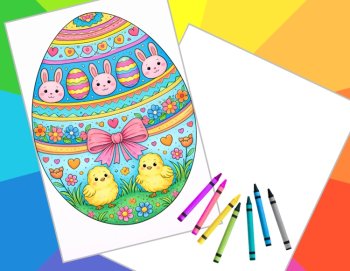 Easter Egg Coloring Pages | Printable & Digital Download NO-PREP Activity, image 3