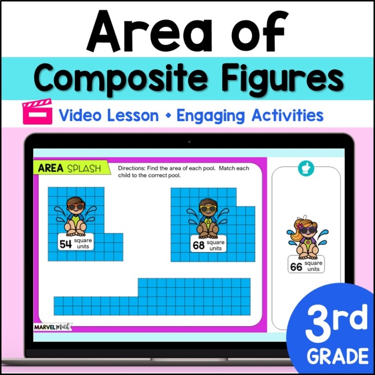 Area of Composite Figures -  Interactive Google Slides and Video Lesson