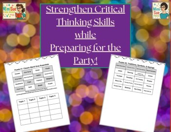 3 Mardi Gras Word Connections Puzzles Easy Level/ Classic Mardi Gras Themes, image 3