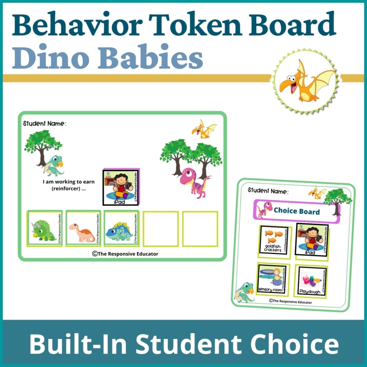 Dino Babies Student Behavior Token Board I Am Working For Reward System