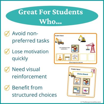 Construction Student Behavior Token Board I Am Working For Reward System, image 3