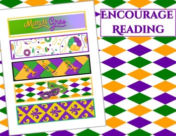 Laissez Les Bons Temps Rouler! Mardi Gras Printable Bookmarks Digital Download, image 2