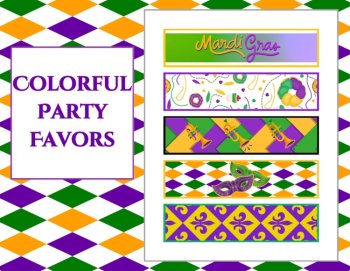 Laissez Les Bons Temps Rouler! Mardi Gras Printable Bookmarks Digital Download, image 3