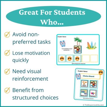 Beach Student Behavior Token Board I Am Working For Reward System, image 3