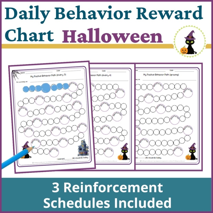 Halloween Student Daily Behavior Incentive Reward Chart Student Reinforcement