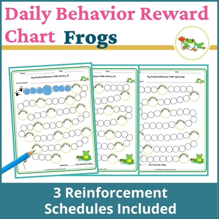 Frogs Student Daily Behavior Incentive Reward Chart Student Reinforcement
