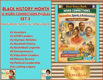 Black History Month Word Connections Puzzles BUNDLE – 20% OFF, image 4