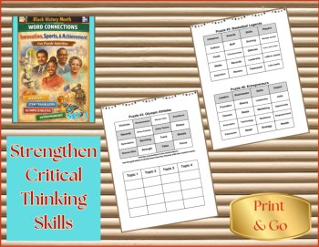 Black History Month – 10 Word Connections Puzzles/Set 3  Digital Download, image 2