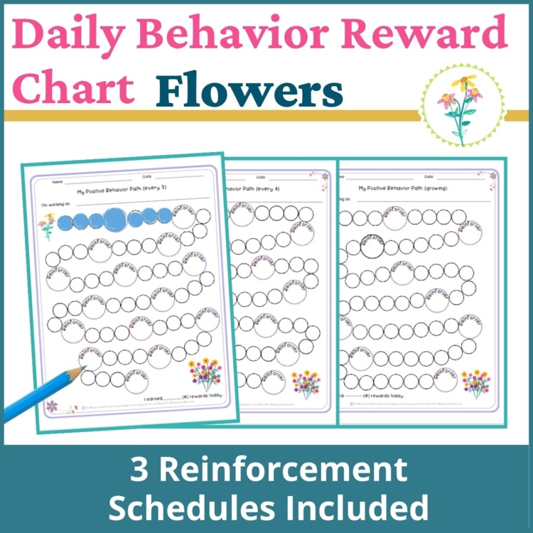 Flowers Student Daily Behavior Incentive Reward Chart Student Reinforcement