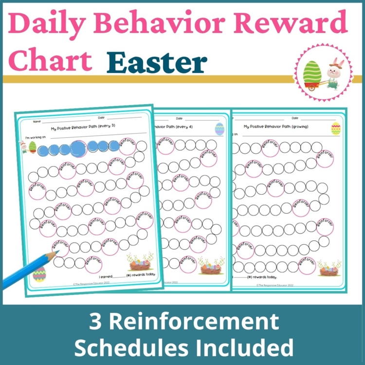 Easter Student Daily Behavior Incentive Reward Chart Student Reinforcement